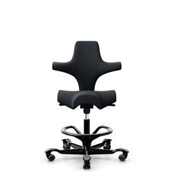 HAG Capisco - Black with 265mm Gas Lift and Footring 
