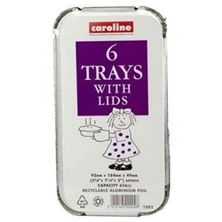 Caroline Foil Tray & Lid 23oz Pack 6's