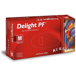 Aurelia® Delight Clear PF® - Powder-Free Vinyl Examination Gloves - XL - x100