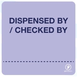 Dispensed By / Checked By 38X38Mm Labels DCL
