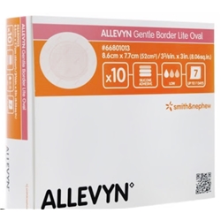 Allevyn Gentle Border Lite Oval 8.6cm x 7.7cm (10)