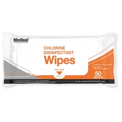 1 x MEDIPAL Chlorine wipe (Pack of 50 Wipes)