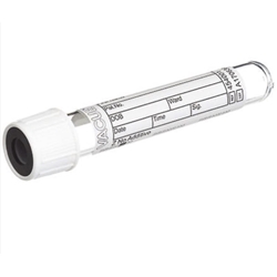 VACUETTE® TUBE 3 ml Z No Additive13x75 white cap-black ring, non-ridged QTY 50