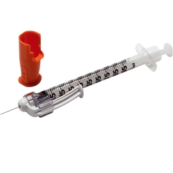 BD SafetyGlide Safety Insulin Syringe 1ml 29g x 12.7mm  Box of 100