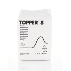 JJ TOPPER 8 SWABS U/S 7.5CMX7.5CM 4PL x 100