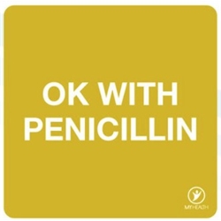 Ok With Penicillin 38X38Mm Labels OWPL