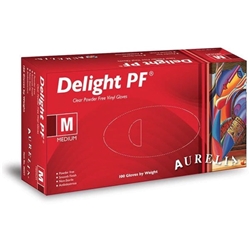 Aurelia® Delight Clear PF® - Powder-Free Vinyl Examination Gloves - L - x100
