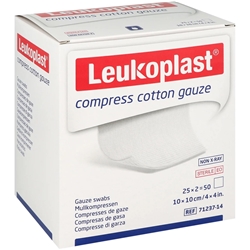 LEUKOPLAST Supplementary Packs (Sterile) 5 x Gauze Swabs 10cm x 10cm - 12ply