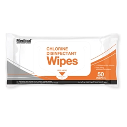 1 x MEDIPAL Chlorine wipe (Pack of 50 Wipes)