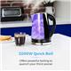 Tower T10012 LED Colour Changing Kettle, 1.7L, 2200W, Black