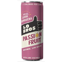Lo Bros Kombucha Can - Passionfruit (S)
