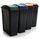 Wham Recycle Bins 25 Litre (4 Pack Mixed Colours)