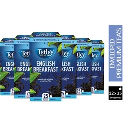 Tetley English Breakfast Envelopes 25's - PACK (6)