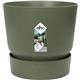 Elho Greenville Round INDOOR Pot & Base GREEN 30cm