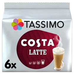 Tassimo Costa Latte Pods 16's (8 Drinks) - PACK (5)
