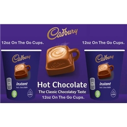 Cadbury Hot Chocolate 12oz On The Go (10 Cups) - PACK (15)