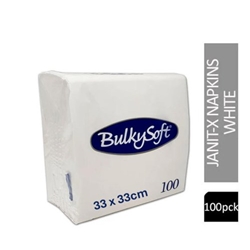 Bulky Soft Paper Lunch Napkins White 33cm x 33cm 100's - PACK (20)