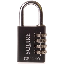 DEFENDER - Black Die-Cast Combination Padlock 40mm