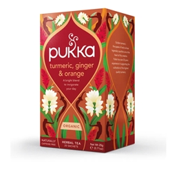 Pukka Turmeric Ginger Orange Tea Bags Organic (Pack of 20) 45060519140751