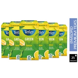 Tetley Green Tea & Lemon Envelopes 25's - PACK (6)