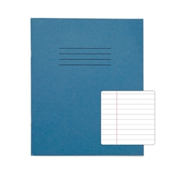 RHINO 8 x 6.5 Exercise Book 32 Page Ruled Feint 8mm With Margin Light Blue (Pack 100) - VEX142-194-4