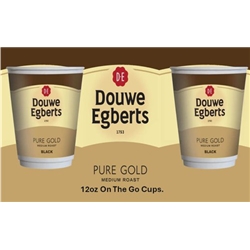 Douwe Egbert Pure Gold Black 12oz On The Go (10 Cups) - PACK (15)