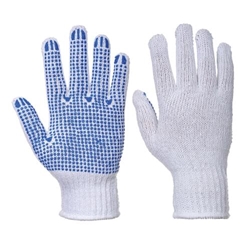 Portwest A111 Classic Polka Dot Glove White/Blue Small