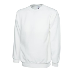 Uneek UC203 Classic Sweatshirt White Medium