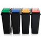 Wham Recycle Bins 25 Litre (4 Pack Mixed Colours)