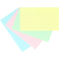 Silvine Record Revision Cards - Assorted - 203 x 127mm - Pack of 100