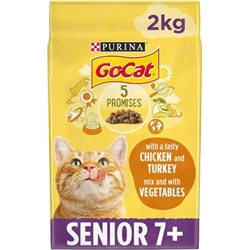 Go-Cat Senior Cat Chicken & Vegetables Dry Cat Food 2kg - PACK (4)