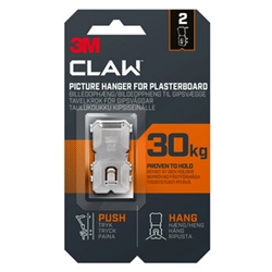 3M Claw Drywall Picture Hanger 30kg (Pack of 2) 7100269195