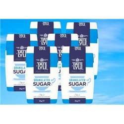 Tate & Lyle 2kg Granulated Sugar Paper Bag - PACK (6)