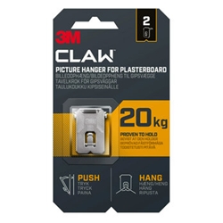 3M Claw Drywall Picture Hanger 20kg (Pack of 2) 7100269193