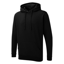 Uneek UX4 Hooded Sweatshirt Black Large