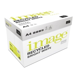 Image Bright White Recycled Printer Paper A4 80gsm (Box 5 Reams) - 623527
