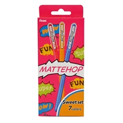 Pentel Mattehop Gel Pens 1.0mm Sweet Colours (Pack 7) - K110-V7STB