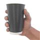 Fiesta Recyclable Ripple Wall Takeaway Coffee Cups Black 455ml (500 Pack)