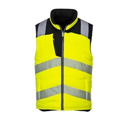PW374 - PW3 Hi-Vis Reversible Bodywarmer Yellow/Black - Small