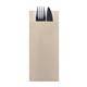 Europochette Classic Size Cream Cutlery Pouch with White 2ply Napkin (500 pack)