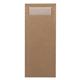Europochette Classic Size Kraft Brown Cutlery Pouch with Kraft 2ply Napkin (500 pack)