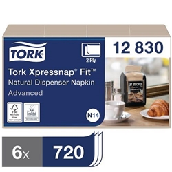 Tork Xpressnap Fit Recycled Dispenser Napkin Natural 2Ply (6x720 Pack)