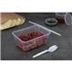 Fiesta Recyclable Plastic Microwavable Containers with Lid Large 1000ml (250 Pack)
