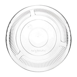 Vegware 96 Series Compostable Cold Cup Flat Lids No Hole 12/16oz (1000 pack)