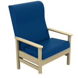 Sunflower High Back Bariatric Arm Chair - Anti-Bac Mid Blue