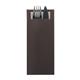 Europochette Classic Size Chocolate Brown Cutlery Pouch with Kraft 2ply Napkin (500 pack)