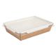 Colpac Fuzione Recyclable Paperboard Food Trays With Lid 1000ml / 35oz