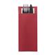 Europochette Classic Size Beet Red Cutlery Pouch with White 2ply Napkin (500 pack)