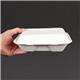 Vegware Compostable Bagasse Clamshell Hinged Meal Boxes 228mm