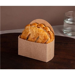 Notpla Compostable Takeaway Pie Sleeves - Kraft (660 Pack)